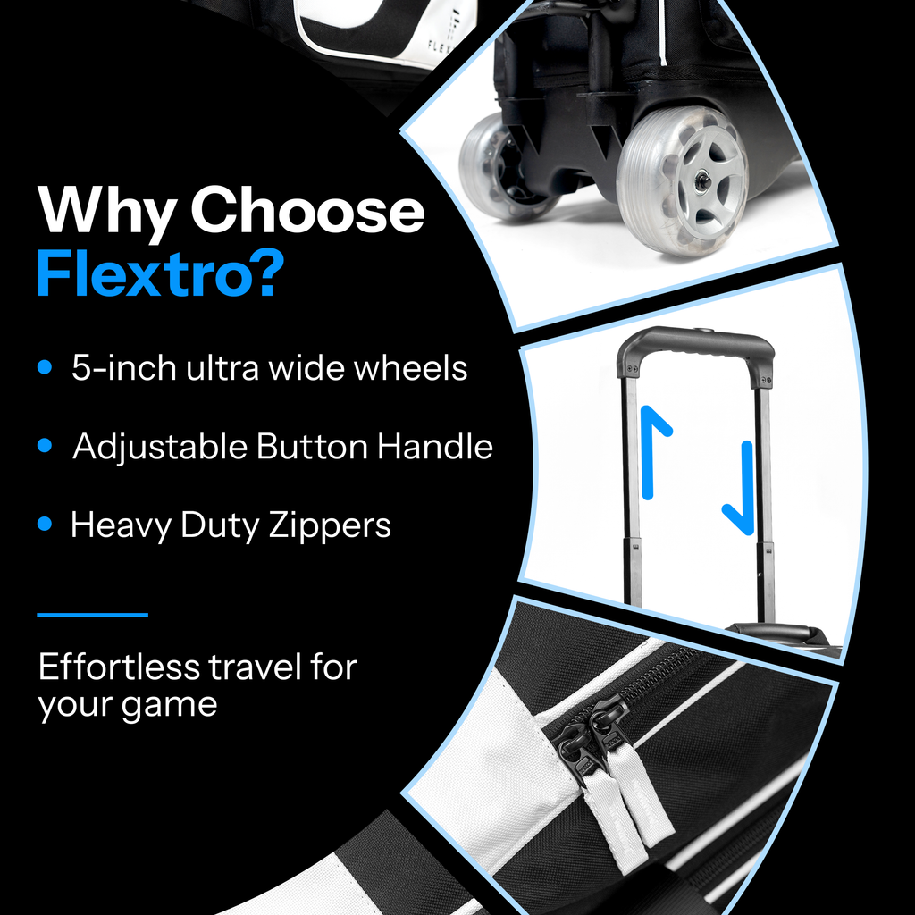 Flextro bowling bag premium wheels handle and zippers