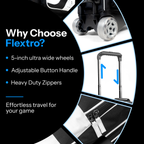 Flextro bowling bag premium wheels handle and zippers