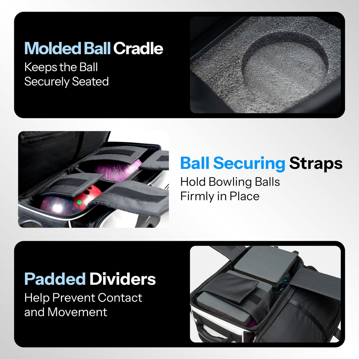 Flextro V2 - 3 Ball Bowling Bag with Wheels