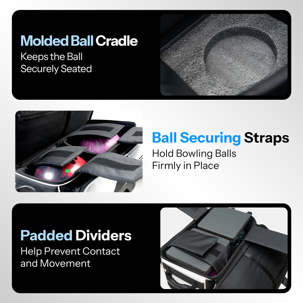 Flextro bowling bag padded ball protection system