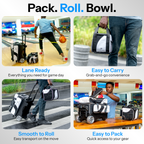 Flextro bowling bag lifestyle use at bowling alley