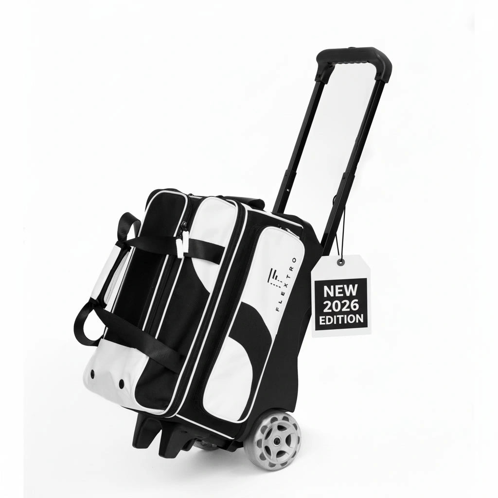 Flextro 3 Ball Bowling Bag with Wheels – Premium V2 Roller | 5-Inch Heavy-Duty Wheels | Tournament-Grade