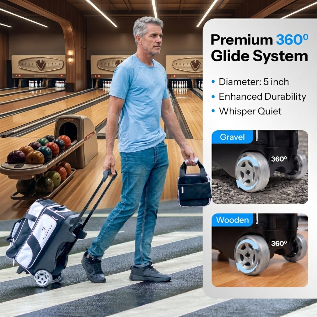 Flextro V2 - 3 Ball Bowling Bag with Wheels