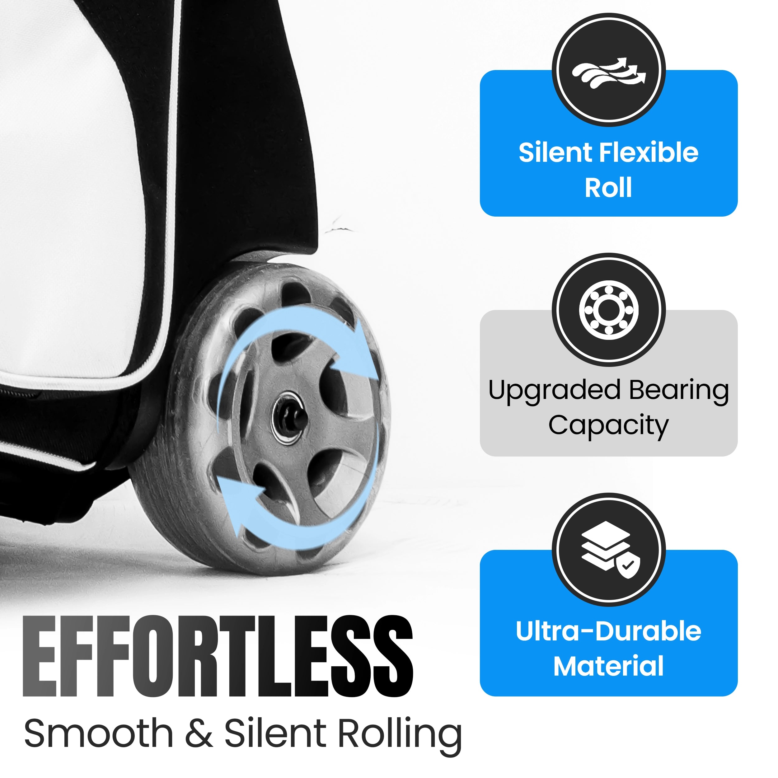 Flextro 3 Ball Bowling Bag with Wheels – Premium V2 Roller | 5-Inch Heavy-Duty Wheels | Tournament-Grade